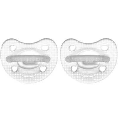 Afbeelding van Chicco PhysioForma Fopspeenband Luxe, fopspeen van siliconen, 2 6 maanden, zacht en rubber, ondersteunt de fysiologische ademhaling bevordert juiste ontwikkeling mond, stuks,