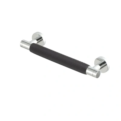 Afbeelding van Geesa comfort en safety wandbeugel 30 cm chroom met donkergrijs antislip handvat 915806 62