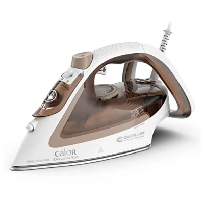 Afbeelding van Calor Easygliss Eco strijkijzer, 2800 W, stoomvermogen 50 g/min, stoomfunctie 240 tot 30% energiebesparing, Durilium Airglide zool, gemaakt in Frankrijk, klei FV5780C0