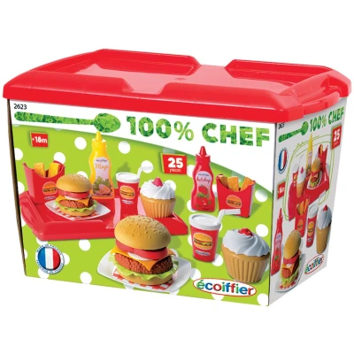 Afbeelding van Ecoiffier 100% Chef Hamburgerset 36 Delig