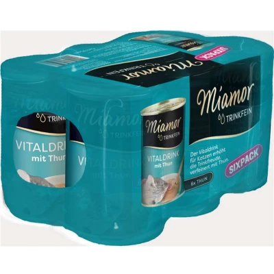Afbeelding van 24x135ml Tonijn Miamor Trinkfein Vitaliteitsdrank voor Katten