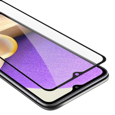 Afbeelding van Cadorabo Screenprotector geschikt voor Samsung Galaxy A33 5G Volledig scherm pantserfolie Beschermfolie in TRANSPARANT met ZWART Gehard (Tempered) display beschermglas 9H hardheid 3D Touch