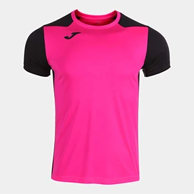 Afbeelding van Joma T shirt met korte mouwen Record II neonroze, zwart