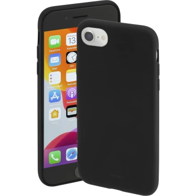 Afbeelding van Hama Finest Feel Cover Hoesje geschikt voor Apple iPhone 7 / 8 SE 2020/2022 TPU materiaal Zijdezacht afwerking Krasbestendig Perfecte Pasvorm Zwart