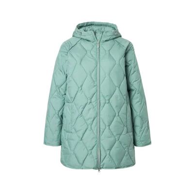 Afbeelding van Ulla Popken Hyprar Quilted Water Repellent Winterjas, Dames, Maat: 42/44, Mint green