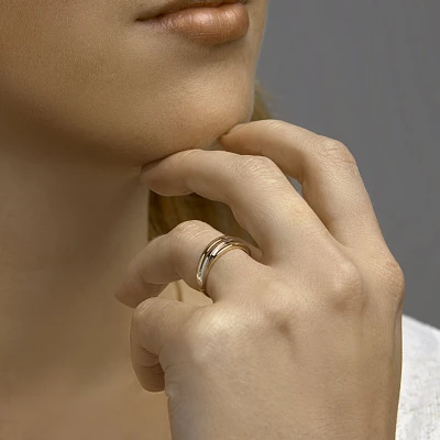 Afbeelding van Bicolor Gouden Ring 4208588 16.50 mm (52)