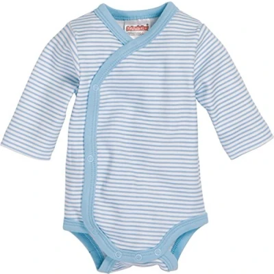 Afbeelding van Schnizler Romper Wrap Body Basic Junior Lichtblauw/wit Maat 50