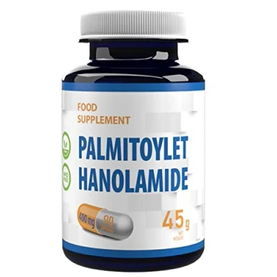 Afbeelding van Palmitoylethanolamide PEA 400mg 90 veganistische capsules, laboratoriumgetest door Agrolab Duitsland, hersenvoeding, niet GVO en glutenvrij