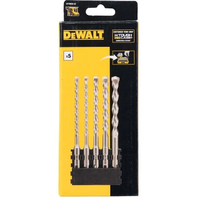 Afbeelding van DeWalt Accessoires Houder + SDS Plus 5 stuks 6x160 mm x2, 8x160 x1, 10x160 12x160 x1 DT70836 QZ