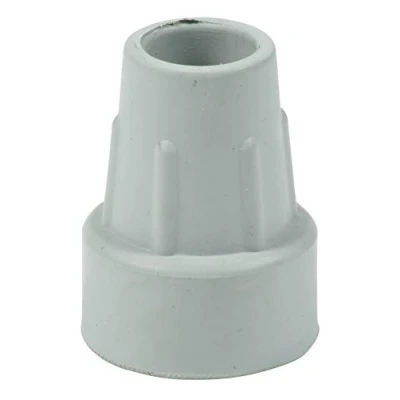 Afbeelding van Lifeswonderful Set van 2 rubberen eindkappen voor hengels en krukken Type Z Grijs 18/19mm