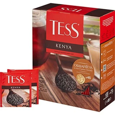 Afbeelding van Tess Kenya zwarte thee, 100 zakjes, hoogwaardige ontbijttheezakjes, theezakjes, Kenia, ontbijtthee, glutenvrij