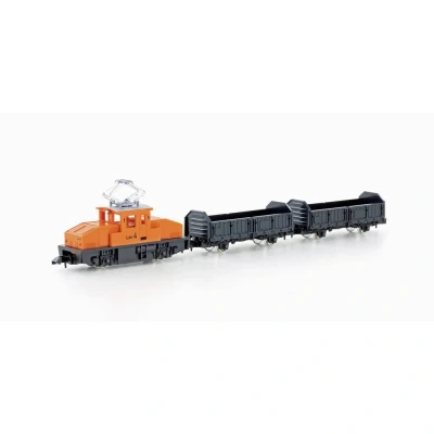 Afbeelding van KATO by Lemke K105007 N goederentreinset E loc BR 169 met 2 goederenwagons van de DB Oranje
