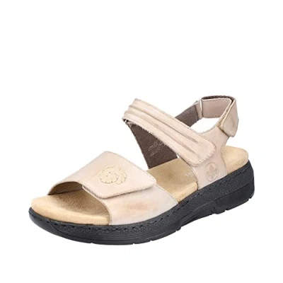 Afbeelding van Rieker Dames V8161 Sandalen, beige, 36 EU