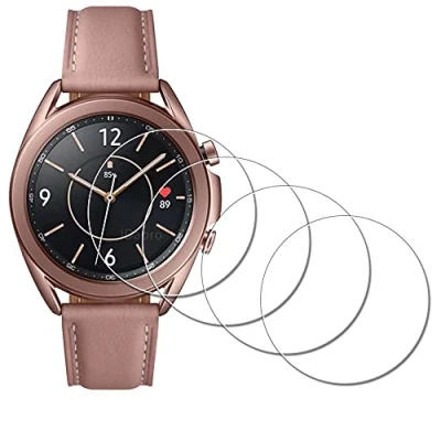 Afbeelding van iDaPro Screenprotector voor SAMSUNG Galaxy Watch 3 41 mm Smartwatch [4 stuks] Gehard glas Anti Kras Bubble Free Eenvoudige Installatie