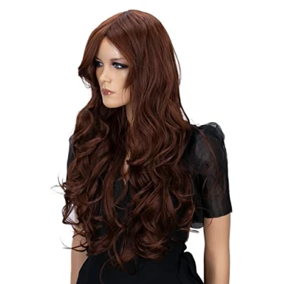 Afbeelding van CAISHA Pruik Volumineus lang haar Cosplay Theatershow Golvend Bruin FP712d