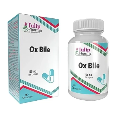 Afbeelding van Ox Bile 125 mg 120 capsules, getest in laboratorium, hoge sterkte supplement, gluten en GGO vrij