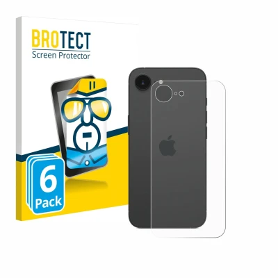 Afbeelding van BROTECT Screenprotector voor Apple iPhone 16e (Achterkant) Folie Beschermfolie transparant (6 Stuks)