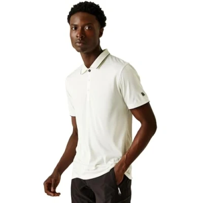 Afbeelding van Regatta Heren Remex II Jersey Sneldrogende Poloshirt met korte mouwen, Marshmallow, XXL