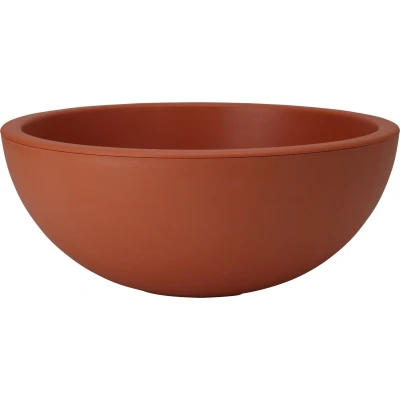 Afbeelding van Pro Garden Plantenpot/bloempot ronde schaal Tuin stevig kunststof terracotta D40 x H16 cm Plantenpotten
