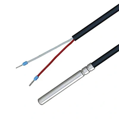 Afbeelding van iOVEO 035HP41205 KTY81 110 Temperatuursensor met pvc kabel tot 105 C, temperatuursensor, sensor, verwarming, KTY, 5 meter