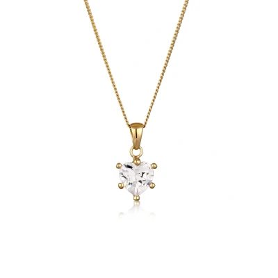 Afbeelding van Elli Halsketting Herz Zirkonia Weiß 925 Sterling Silber Dames