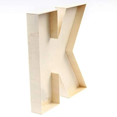 Afbeelding van Handgemaakte vulbare vormige letter K brievenbus A Z