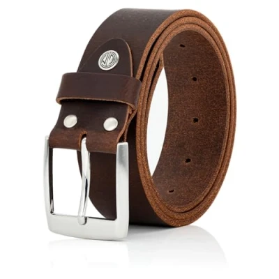 Afbeelding van LINDENMANN riem heren buffelleer 40mm bruin, donkerbruin, Taillewijdte 95 cm Totale lengte 110 B 37.5 L