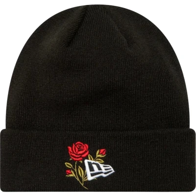 Afbeelding van New Era Rose Icon Cuff Knit Beanie Hat 60580728, Unisex, Zwart, Muts, maat: OSFM