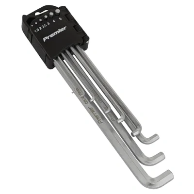 Afbeelding van Sealey AK7174 Hex Key Set 9pc Extra Long Stubby Element Metric