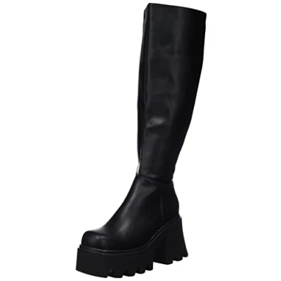 Afbeelding van LAMODA Ready WIDE FIT Chunky Platform Knee High Boots, EU 36, Black PU, 36