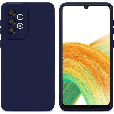 Afbeelding van Cadorabo Hoesje geschikt voor Samsung Galaxy A72 4G / 5G in FLUID DONKER BLAUW Beschermhoes TPU silicone Cover Case