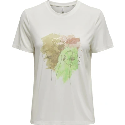 Afbeelding van Only Onlfree Life Reg S Leaf Top Box J 15303212 Wit Dames The Stone