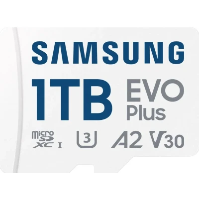 Afbeelding van Samsung EVO Plus 1TB microSDXC UHS I U3 160MB/s Full HD &amp; 4K UHD geheugenkaart met Adapter (MB MC1T0SA/EU)