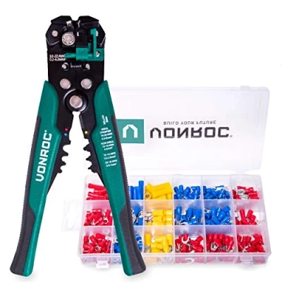 Afbeelding van VONROC Professionele automatische striptang krimp en isoleertang Met 270 delig accessoireset