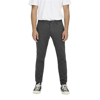 Afbeelding van ONLY &amp; SONS ONSMARK 2911 Chinobroek voor heren, slim fit, zwart, W28 W38, stretch, 34W / 30L