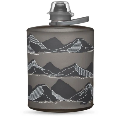 Afbeelding van HydraPak Mountain Stow (500ml, 17oz) opvouwbare waterfles Ultralichte en reisfles, flexibele skiën, wandelen, fietsen of klim knijpfles Mammoth Grey