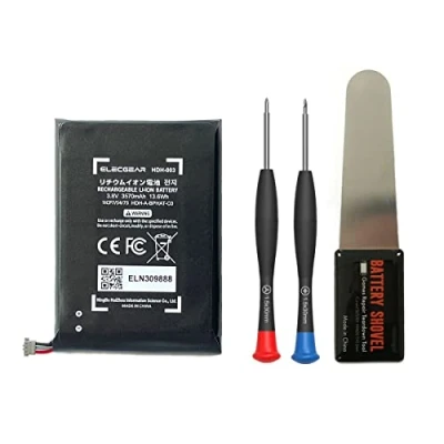 Afbeelding van ElecGear 1 x reservebatterij voor Nintendo Switch Lite Console, HDH 003 interne oplaadbare Li Ion batterij 001, 3,8 V 3570 mAh 13,6 Wh met reparatieset