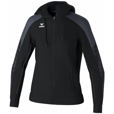 Afbeelding van Erima Evo Star Trainingsjack Met Capuchon Dames Zwart / Grijs Maat: 44