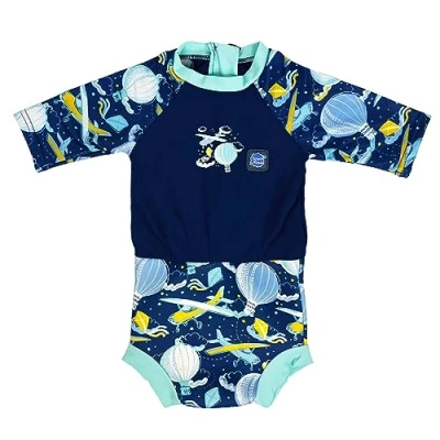Afbeelding van Splash About Happy Nappy Sunsuit met herbruikbare zwemluier Up in The Air 3 8 Maanden