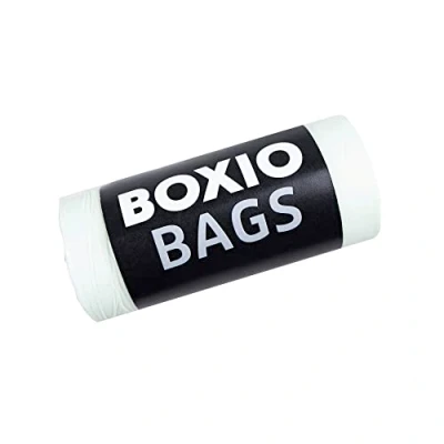 Afbeelding van BOXIO Bags, 25 biologische vuilniszakken voor campingtoilet, composteerbare zakken droog toilet, 10 l wc zak, blackout, groen