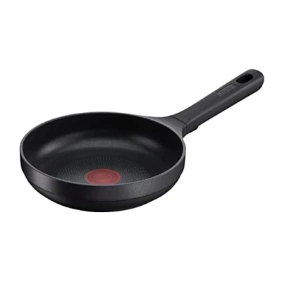 Afbeelding van Tefal G61202 Trattoria Pro braadpan, 20 cm, gegoten aluminium, veilige anti aanbaklaag, thermosignaal, temperatuurindicator, geschikt voor alle warmtebronnen, inductie, zwart