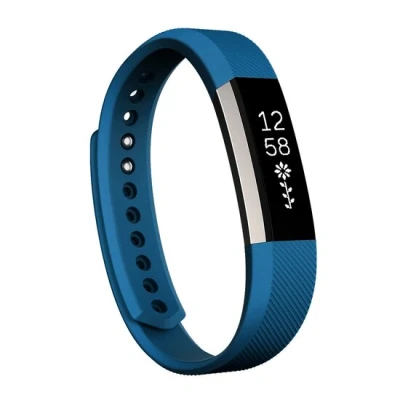 Afbeelding van Fitbit Alta siliconen bandje, Maat: Large, Lengte: 22CM Blauw