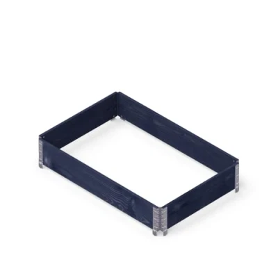 Afbeelding van Upyard GardenBox Modern verhoogd bloembed van palletframe, modulair hout, voor tuin en terras, PEFC gecertificeerd, 120 x 80 19,5 cm, zwart