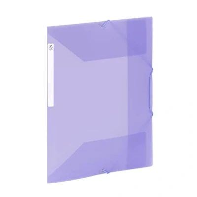 Afbeelding van Viquel Documentenmap met 3 plastic kleppen, hoge capaciteit, A4 map identificatietiket, violet transparant