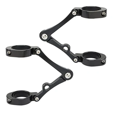 Afbeelding van Motorfiets Koplamp Mount Beugel Klem 37 41mm 49mm 54mm Vork Buis Houder Zwart (50 Zwartwit)
