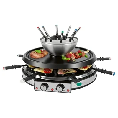 Afbeelding van ProfiCook RG/FD 1245 Raclette Fonduecombinatie 8 personen