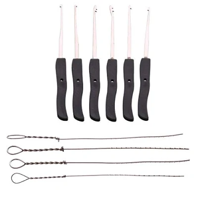 Afbeelding van Loboo Idea Broken Key Extractor Set Home Depot Slotenmaker Tool Removal Haken LockPick (10 stuks, zwart)