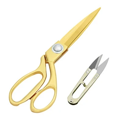 Afbeelding van Handi Stitch Gouden Kleermaker Schaar &amp; Draden Knipper Zware Kwaliteit 25,4cm Roestvrij Stalen Scherpe Het Knippen van Stof, Kleding, Leer, Spijkerstof, Aanpassen, Naaien en Kleermaken
