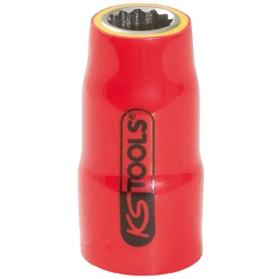 Afbeelding van KS Tools, Dopsleutel + dopmoer, 3/8&quot; bus met beschermende isolatie (10 mm)