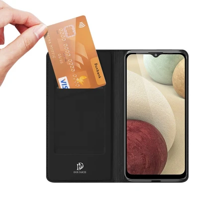 Afbeelding van Hoesje geschikt voor Samsung Galaxy A12 dux ducis skin pro book case zwart